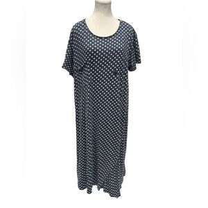 Magnolia Pearl Short Sleeve Woman Polka Dot Dress  one size